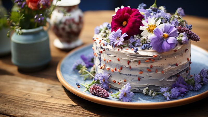 Comment décorer un gâteau avec des fleurs comestibles du jardin ?