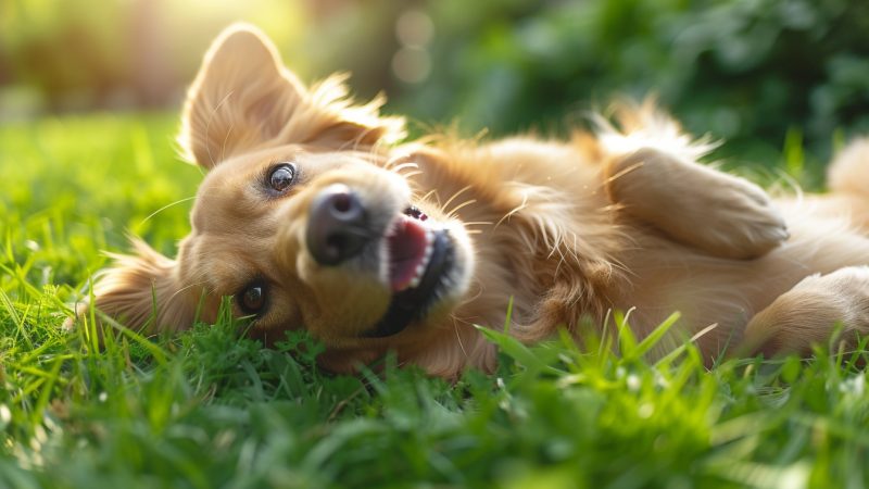 Pourquoi mon chien se roule dans l’herbe : comprendre ce comportement canin